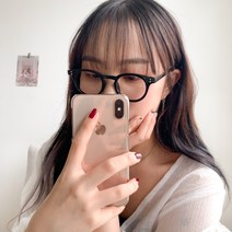 블루씨티 남녀공용 베이플 라운드 뿔테 투명테 안경