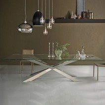 고급식탁 가정용 명품식탁 강화유리 수입식탁, 실버 180x80x75cm