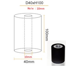 직경 40mm 구멍 검은 폴리 포름 알데히드 베어링 POM 경질 표면 휠 구동 풀리 음소거 가이드 휠 이중, [01] 40x100x10mm hole