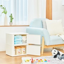 앳센셜 팔레트 터치오픈 수납장_1+1, 그린