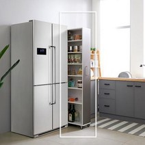 바보사랑 (우아미가구)샤피로 슬라이딩 틈새 수납장 240.우아미아이(무료배송), 화이트