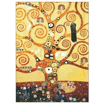 조이십자수 십자수도안-[DMC면사세트]클림트-생명의 나무(CL-022) 십자수 패키지, 부분 칼라도안세트