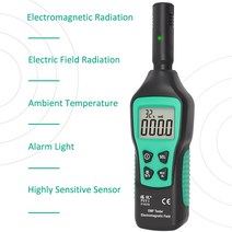 EMF 측정기 전자파 테스터기 주파수 미터 검출 휴대용 전자기장 방사선 테스터 디지털 LCD EMF 미터 백라, 한개옵션0