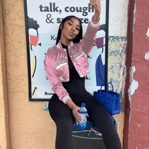 여성야구점퍼 야상 항공 아우터 대표팀 야구 재킷 겨울 의류 여성 피트니스 2023 크롭 사이버 스트리트웨어 레이싱 새틴 코트