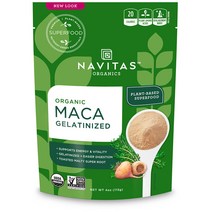 네비타스올가닉스 Navitas Organics Organic Maca Gelatinized 네비타스 올가닉스 마카 젤라틴화 분말 113 g, 1개