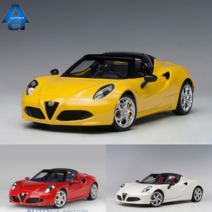 1:18 Autoart 오토아트 알파로메오 4C 스파이더 다이캐스트 모형자동차, 레드
