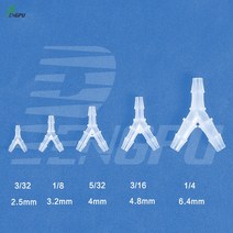 공압 부품 Y모양 3 방향 플라스틱 파가도 피팅 수입 PP 진공 펌프 티 커넥터 공압 부품 사용, 03 Metric 6.4mm