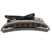 Royalways 할리 Sportster XL 883 1200 철을위한 후면 펜더 가장자리 LED 테일 라이트, 170mm x 75mm x 60mm, Bkack, ABS