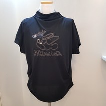 디즈니골프 목선 일자라인 미키마우스허리샤링 반팔.레이어드해서입으면예쁜티셔츠