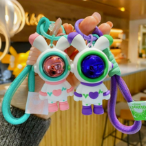 벤쿠쿠 우주레빗 키링 2개, 민트+보라 세트