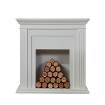 전기 벽난로 히터 미니 소형 감성 실내 모닥불, 길이 99높이 98 노심 미포함(아이보리)