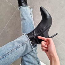 가이아슈 고퀄리티 슬림핏 삭스 앵클부츠 9cm