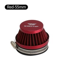 안전 50mm 55mm 바이크 오토바이 에어 필터 클리너 델로토 샤 카브 카뷰레터 50cc 70cc 90cc 110cc ATV 더트 핏, 55MM 레드