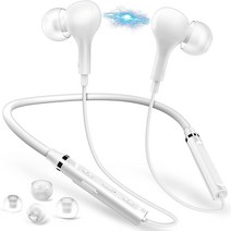 TITACUTE 무선 이어폰 넥 밴드형 bluetooth 이어폰 목걸이 스포츠 이어폰 마이크 첨부 10시간 재생 마그넷 탑재 노이즈 캔슬링 방수 통화 음량 조절 자동 페어링 운동 텔레워크 통근 통학 게임 런닝용 iOSAndroidPC대응, 단일옵션, 단일옵션
