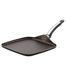 Farberware 고성능 논스틱 프라이팬/플랫 그릴 27.9cm(11인치) 검정 3572746343, Flat Grill_Black