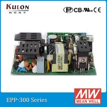 Meanwell 단일 출력 EPP300 PSU PFC 기능 오픈 프레임 전원 공급 장치 300W 12V/25A 15V/20A 24V/12.5A 27V/11.12A 48V/6.25A, 05 5V 20A 300W