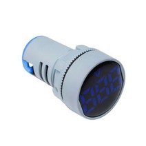 AC30-500V 전압계 VaneAims 라운드 패널 LED 디지털 디스플레이 아날로그 전압계 220V 미니 전압 테스터 감지기 게이지 전기 330697, BLUE LED, AC30-500V_22mm