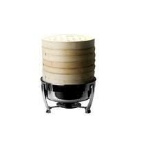 찜판 잔치 행사 푸드 디쉬 JH-068 40cm 알콜용 은장 뷔폐용 대나무 딤섬 3단찜기