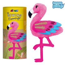 해피플레이 DIY 아기 애착인형 만들기 임산부 취미 태교 바느질 놀이 선물, 에비니어 인형 플라밍고