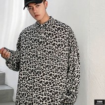 가바바 남성 긴팔 남방 트렌디한 레퍼드 힙합 감성 셔츠 G58897