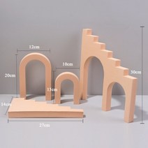 카메라 촬영 소품 광고 CF 보석 화장품 주얼리 립스틱 향수 천연석 트레이 배경, 05.베이지색 사다리 4 in 1