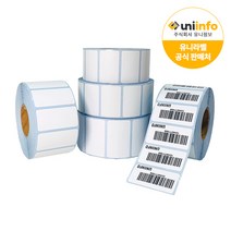 UNILABEL 유포라벨 75mm지관 롤라벨 라벨 프린터, 유포라벨(75지관) 100x70x1700매