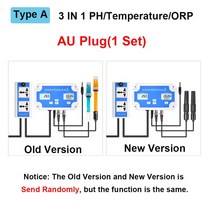 3-in-1 WiFi 수질 검출기 PH/ORP/TEMP 전극 BNC 유형 프로브 수족관 수경법 모니터 용 테스터, 04 Type A 3 IN 1 AU