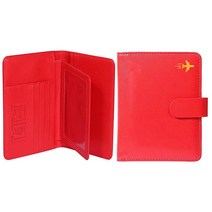 여권 홀더 여권 및 백신 카드 홀더 콤보 블랙. 인조 가죽