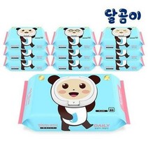 달곰이 저자극 아기물티슈 데일리 플레인 캡형 10팩, 5세트