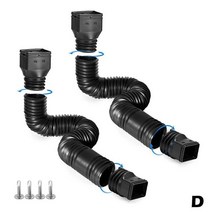 우수 받이 선홈통 유공관 Downspout 익스텐더 개폐식 빗물 받이 배수 파이프 주둥이 확장 편안한 샤워, 4D