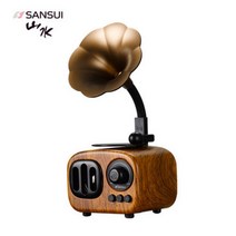 음향가전 블루투스 스피커 산수이/산수 T31 블루투스 스피커 큰 볼륨 미니 오디오 휴대용 빈티지 귀요미 오디오 폰 컴퓨터 무선 꽂이 저음포, 오류 발생시 문의 [ 블랙초이스 ], 03 나뭇결