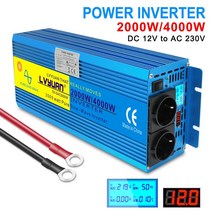 다운트랜스 슈퍼캐패시터 차량용 인버터순수 사인파 자동차 인버터 DC 12V AC 220V 전압 변환기 2000W EU, 01 12V EU 1000W-2000W