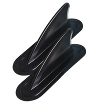 서핑 보드 테일 윙 PVC 워터 핀 스탠드 업 패들 서핑 보드 스태빌라이저 야외 스포츠 액세서리 2 개, 01 Black