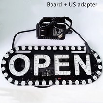 각종 조명 무드 등 차량 LED 광고 조명 간판 보드 디스플레이 오픈 작업 상점 배너 DC12V, 한개옵션1, 03 board and US adapter