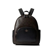 COACH 시그니처 코트 백팩 브라운/블랙 프리사이즈