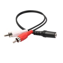 3.5mm 스테레오 암-2 수 RCA 잭 어댑터 Aux Y 오디오 분배기 케이블 SM5, 0 WHITE