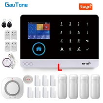 무선초인종 무선차임벨 도어벨 GauTone 스마트 홈 와이파이 GSM 경보 모션 무선 야간 투시 IP Tuya 알렉사, 44.L-103. - 영국 플러그