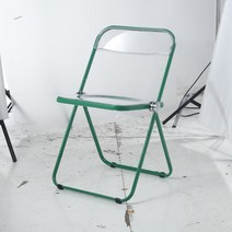 심플 러블리 체어 견고 인테리어 디자인 카페 접이식 투명 고스트 카르텔 아크릴 의자, 투명 그린