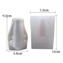 미니 석고상 비너스 다비드 틀 3d 인간의 장기 실리콘 캔들 몰드 눈 코 입 귀 diy 얼굴 실리콘 몰드 수제 비누 석고 공예 몰드, c