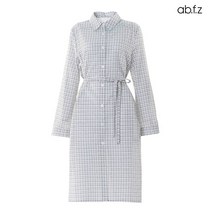 에이비플러스 ab.f.z 사이드 레터링 체크 셔츠 원피스 (AFU2GO57A)