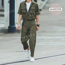 남자 반팔 여름 점프슈트 오버롤 Z012