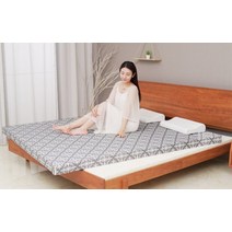 토퍼 템퍼 템퍼페딕 매트리스 슈프림 무중력 기절 바닥 침대, 16. 10cm 두께(50D 파우더 하드)그레이 플라워