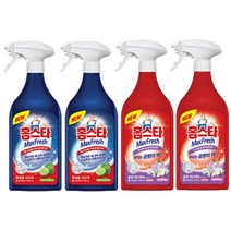 홈스타 맥스프레쉬 착 붙는 락스 500ml 4개, 욕실용 2개+뿌곰싹 2개