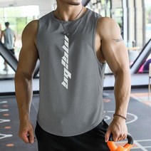 스포츠 조끼 라운드넥 와이드 숄더 민소매 탱크 탑 남성용 빠른 건조 통기성 농구 티셔츠