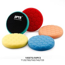 자동차광택기 폴리셔 폴리싱 광택 패드 유막제거 SPTA 자동차 스펀지 버핑 DA RO GA 버퍼 3 인치 5 6 7 2 개 및 10 대량 판매, 1.10sets  Mix 색상 - 3Inch Backe