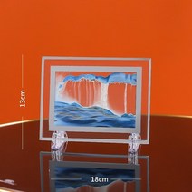 샌드아트 모래시계 3D 유리 탁상용 집들이 모래멍, D-핑크S