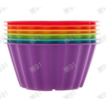 실리만 실리콘 머핀 빵틀 중 6p WSK571 100ml, 혼합 색상, 5세트