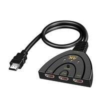 호환 스위처 컴퓨터 HDTV 3포트 선택기 게임 콘솔 DVD 플레이어 ABS 분배기 코드(LED 표시기 포함), type1