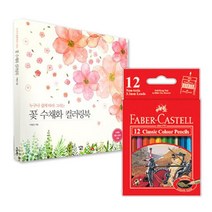 할머니선물 꽃 수채화 컬러링아트 12색 어른 성인 보호센터 미술치료
