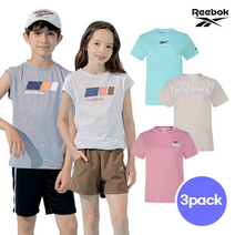 [REEBOK] NEW 리복키즈 주니어 데일리 반팔티셔츠 3PACK 택1